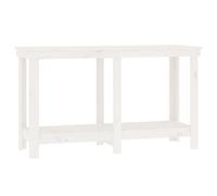 vidaXL Établi blanc 140x50x80 cm pin massif