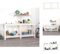 vidaXL Etabli Blanc 180x50x80 cm Pin massif - Etablis