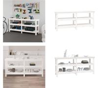 vidaXL Etabli Blanc 181x50x80 cm Pin massif - Etabli - Etablis - Banc de stockage - Table de travail