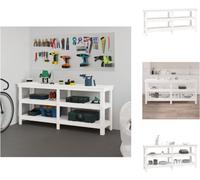 vidaXL Etabli Blanc 181x50x80 cm Pin massif - Etablis