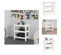 vidaXL Etabli Blanc 78,5x50x80 cm Pin massif - Etablis
