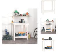 vidaXL Etabli Blanc 80x50x80 cm Pin massif - Etablis