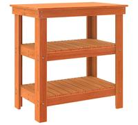 vidaXL Établi brun cire 78,5 x 50 x 80 cm Bois de pin massif