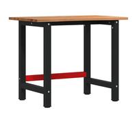 vidaXL Établi brun clair 100x60x81,5 cm Chêne massif