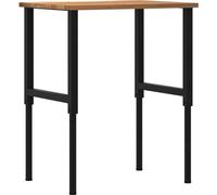 vidaXL Établi brun clair 80x60x(71,5-98) cm Chêne massif