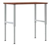 vidaXL Établi brun foncé 100x60x(71,5-98) cm Chêne massif