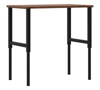 vidaXL Établi brun foncé 100x60x(71,5-98) cm Chêne massif