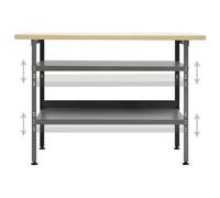 vidaXL Établi Gris 120×60×85 cm Acier