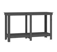 vidaXL Établi Gris 140x50x80 cm Pin massif