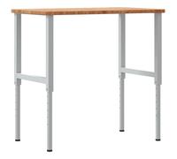 vidaXL Établi marron clair 100x60x(71,5-98) cm Chêne massif
