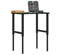 vidaXL Établi brun foncé 80x60x(71,5-98) cm Chêne massif