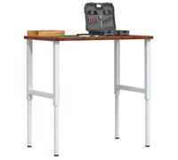 vidaXL Établi brun foncé 100x60x(71,5-98) cm Chêne massif