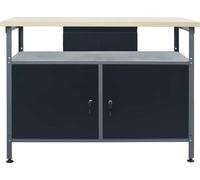 vidaXL Établi noir 120x60x85 cm acier