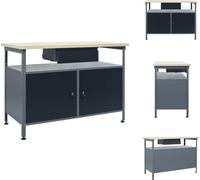 vidaXL Etabli Noir 120x60x85 cm Acier - Etablis