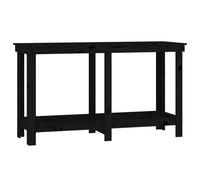 vidaXL Établi noir 140x50x80 cm pin massif