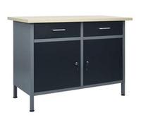 vidaXL Établi noir 120x60x85 cm acier