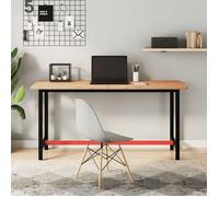 vidaXL Établi 150x55x81,5 cm Bois massif hêtre et métal avec trous