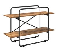 vidaXL Étagère 2 Niveaux 100 x 35 x 70 cm PB Bois de chêne