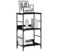 vidaXL Étagère 2 Niveaux 50 x 33 x 82 cm Bois d'ingénierie Chêne Noir | La finition en chêne noir donne du cachet, c'est un vrai plus pour ta déco,