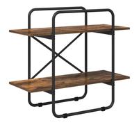 vidaXL Étagère 2 Niveaux 80 x 35 x 70 cm PB Chêne fumé