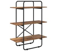 vidaXL Étagère 3 Niveaux 80 x 35 x 105 cm PB Bois de chêne
