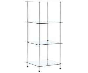 vidaXL Étagère 4 niveaux verre trempé