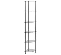 vidaXL Étagère 6 niveaux verre trempé