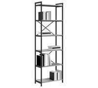 vidaXL Étagère Sonoma Gris 60 x 30 x 189,5 cm Bois d'ingénierie, Étagère Industrielle Moderne, Rangement en étagères, déco pour Organiser ta Maison, Meuble Livre Libre