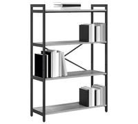 vidaXL Étagère Sonoma Gris 80 x 30 x 120 cm Bois d'ingénierie, Étagère Industrielle Moderne, Rangement en étagères, déco pour Organiser ta Maison, Meuble Livre Libre