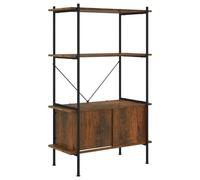 vidaXL Étagère à 4 niveaux armoire 80x40x130cm Acier bois d'ingénierie Marron