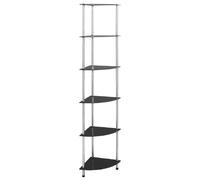 VidaXL Étagère à 6 Niveaux Noir