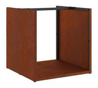 vidaXL Étagère à Bois 40x40x40 cm Acier résistant aux intempéries, Support à bûches de cheminée, Support à bûches, Support à bûches