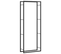 vidaXL Portant de bois de chauffage Noir mat 80x28x222 cm Acier