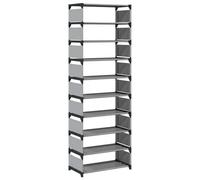 vidaXL Étagère à Chaussures 10 Niveaux 54x28x158 cm Tissu Non-tissé, Rangement pour Chaussures, Meuble de Rangement pour Chaussures, Support pour Chaussures