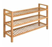 vidaXL Étagère à chaussures avec 3 étagères 100x27x60 cm Chêne massif