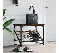 vidaXL Étagère à chaussures chêne marron 60x30x45 cm bois d'ingénierie 833417 Marron G