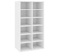 vidaXL Étagère à chaussures Blanc 54x34x100,5 cm Bois d'ingénierie