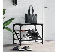 vidaXL Étagère à chaussures noir bois d'ingénierie