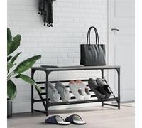 Etagère à chaussures sonoma gris 90x30x45 cm bois d'ingénierie 833421