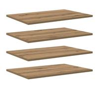 vidaXL Étagère à Livres 4 pcs Marron 60 x 40 x 1,5 cm, Étagère Durable, Design Rectangle, Solution Moderne pour Salon, Rangement Bureaux, Meubles Maison