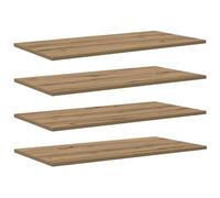 vidaXL Étagère à Livres 3 Niveaux 4 pc 80 x 40 x 1,5 cm Marron