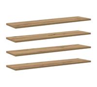 vidaXL Étagère à Livres 4 pcs Marron 80 x 20 x 1,5 cm, Étagère Durable, Design Rectangle, Solution Moderne pour Salon, Rangement Bureaux, Meubles Maison