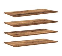 vidaXL Étagère à Livres 4 pcs Marron 80 x 40 x 1,5 cm, Étagère Durable, Design Rectangle, Solution Moderne pour Salon, Rangement Bureaux, Meubles Maison