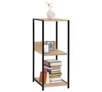 vidaXL Étagère à livres droite petite Noir et chêne 33,5x39,6x79,7 cm