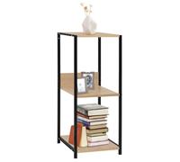 vidaXL Étagère à livres droite petite Noir et chêne 33,5x39,6x79,7 cm