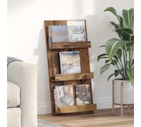 vidaXL Étagère à magazines avec étagère Bois ancien 51 x 11 x 102 cm