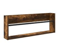 vidaXL Étagère à magazines avec étagère Chêne fumé 80 x 12 x 30 cm