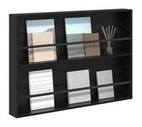 vidaXL Étagère à magazines avec étagère Chêne noir 100 x 12 x 70 cm