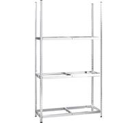 vidaXL Étagère à pneus avec 3 étagères argenté 110x40x200 cm acier