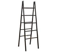 vidaXL Étagère à serviettes double, noire, 50 x 50 x 159 cm, en bambou